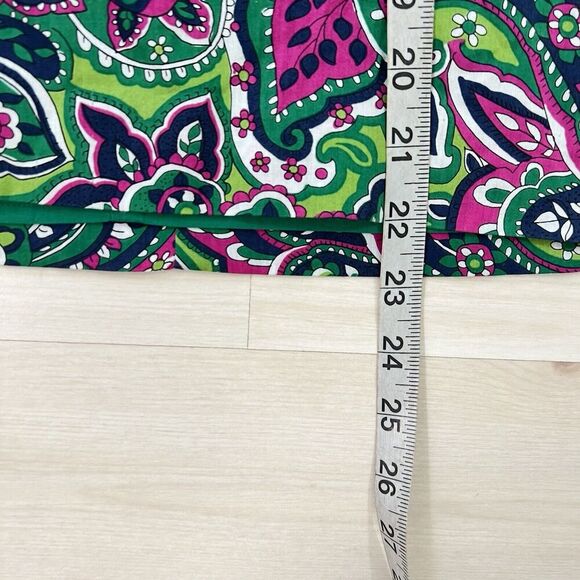 Talbots Petite Skirt Size 12P Pink Paisley Fully Lined 100% Cotton Colorful - Picture 5 of 10